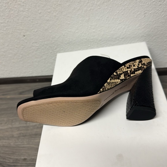 Marco Sharcho Macy's Black and Tan Women's Heeled Mules - Picture 3 of 6